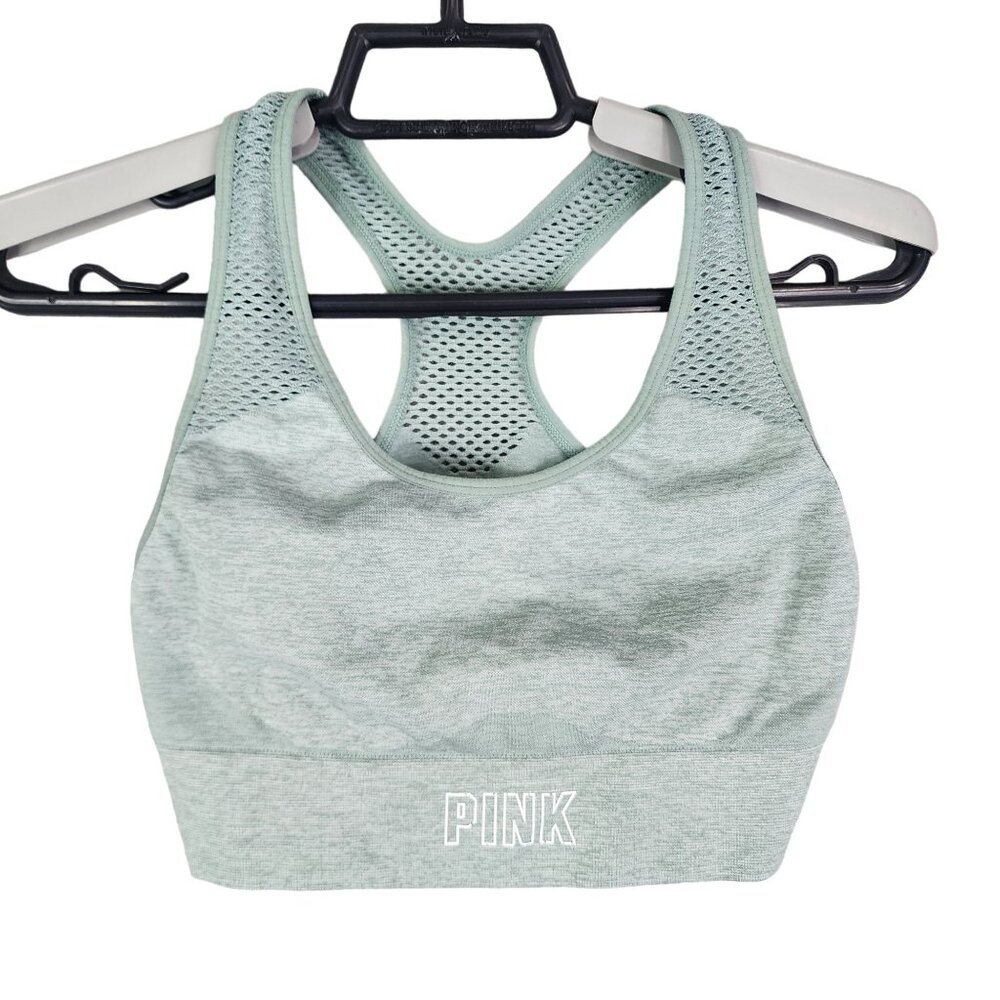 Victoria's Secret PINK Light Green Racerback Sports Bra Size S